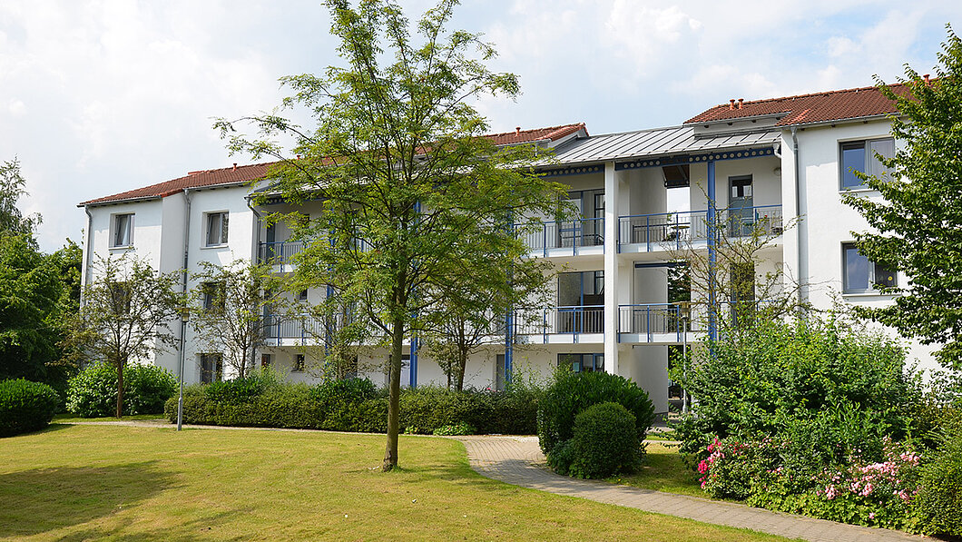 Blcik auf die Wohnanlage Emil-Figge-Straße