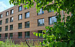 Außenansicht der Wohnanlage Emmy des Studierendenwerks Bremen auf dem Campus der Universität Bremen