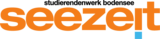 Schriftzug Seezeit in orange