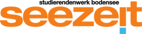 Schriftzug Seezeit in orange